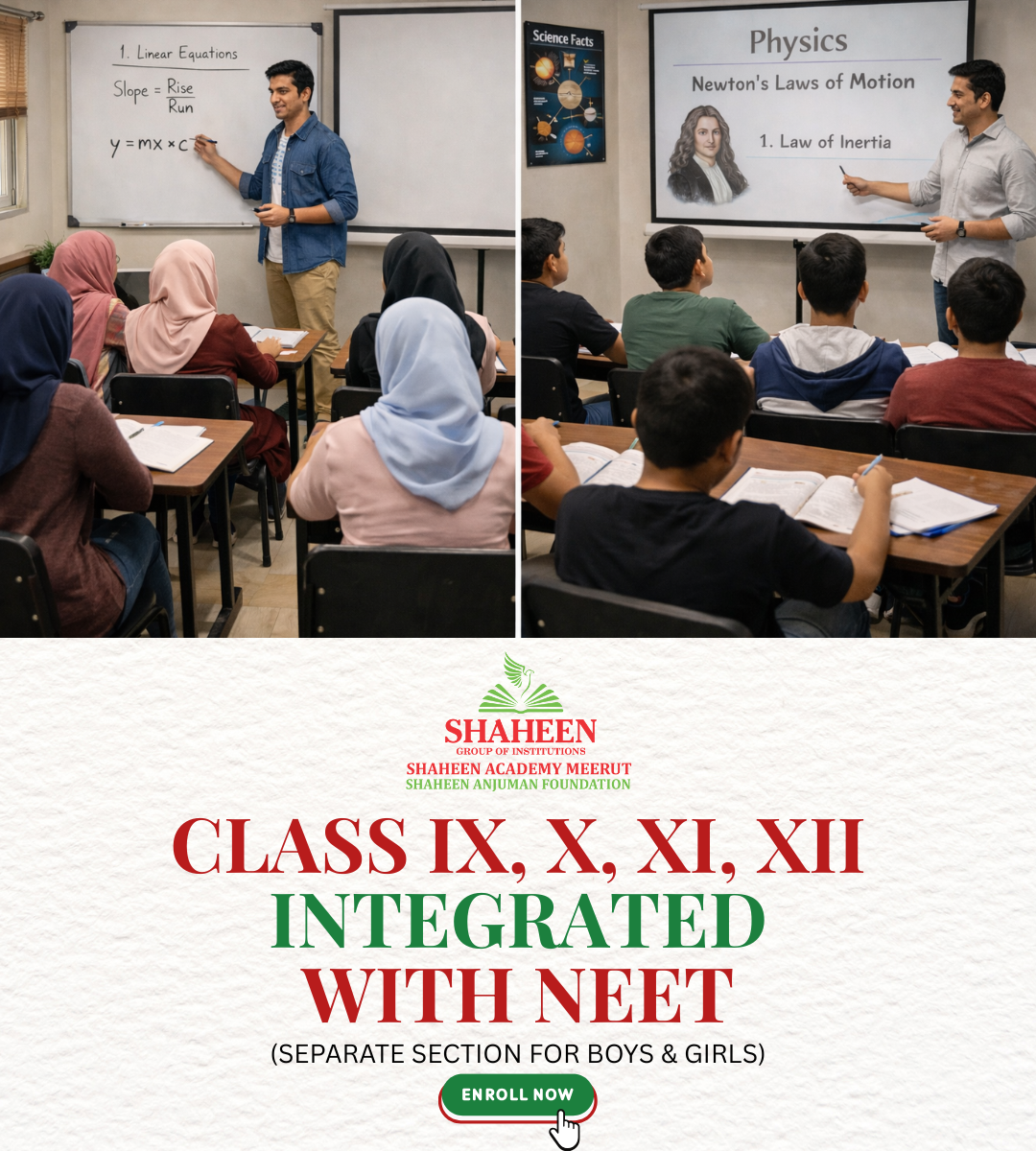 CLASS IX, X,XI, XII INTEGRATED WITH NEET